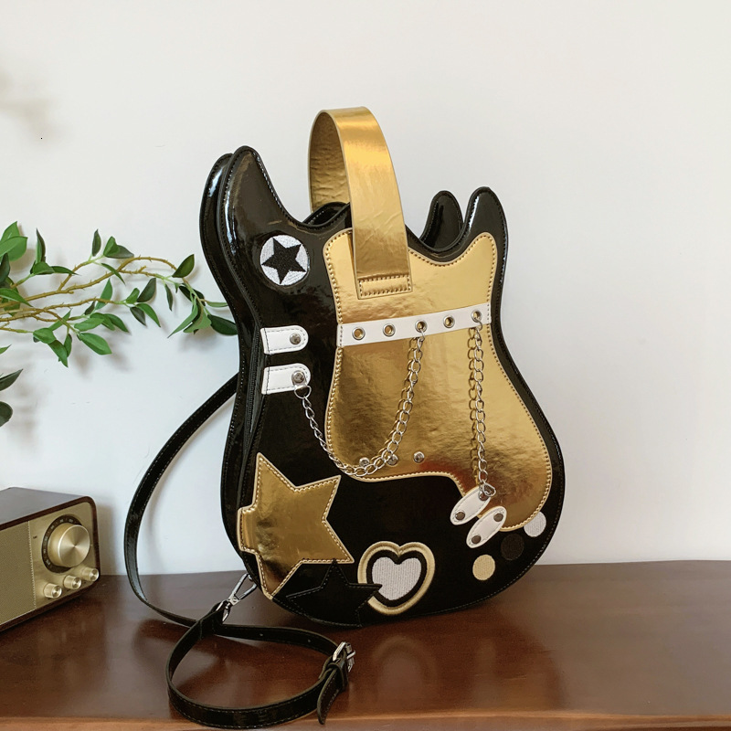 Free shipping designer New Niche Women Bag Guitar Shape Women Bag Amazon Personalized Creative Double Shoulder Commuter Bag