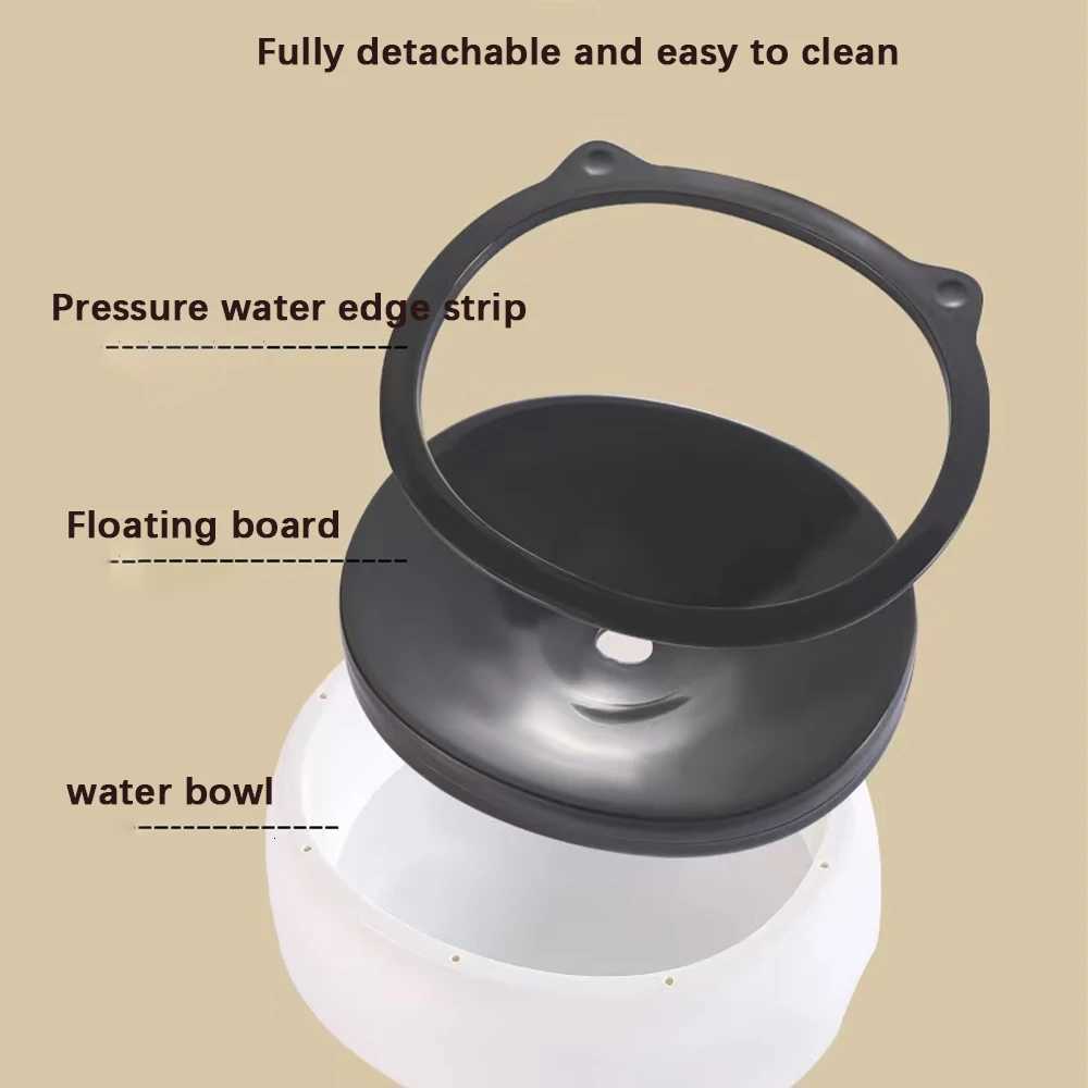 Dog Drinking Water Bowl Floating Non-Wetting Mouth Cat Bowl Without Spill Drinking Water Dispenser Plastic Anti-Over Dog Bowl Y250806