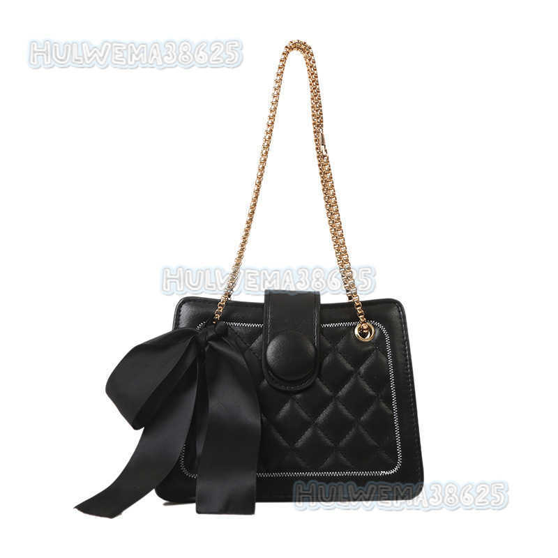 Solid Color Simple Fashion Chain Small Bag for Women 2023 Early Autumn New Quilted Embroidery Single Shoulder Crossbody Small Square Bag H250806