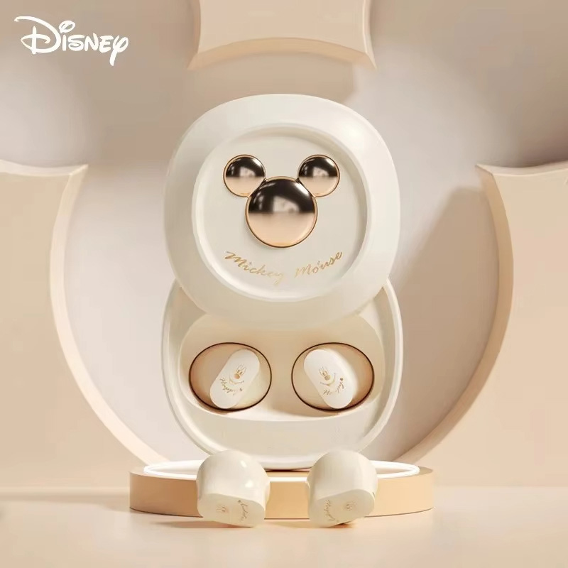 Disney TWS Bluetooth Earphones HIFI Stereo Sound Music HD Call Gaming Headset D68 Noise Reduction Earbuds Mickey Sliding Cover