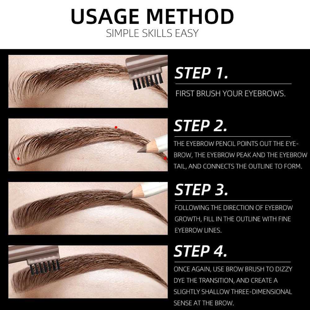 1pcs Waterproof Eyebrow Pencil Art Tint Makeup Eye Brow Pen Enhancers Long Lasting 5 Colors Eyebrow Pen Women Beauty Cosmetic W250807