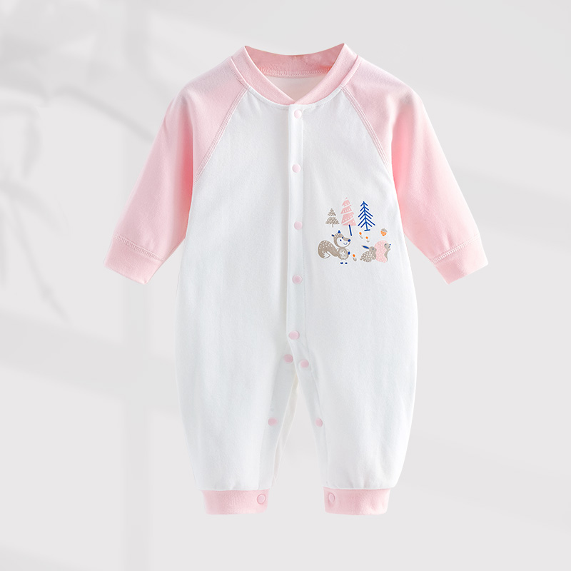 Child's Comfort-Fitting Flower Design All-in-One Garment Made of Fine Material