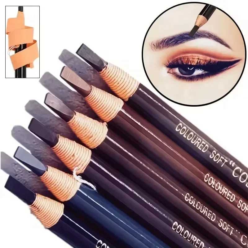 6 Colors Option Eyebrow Pencil Waterproof and Non-smudge Genuine Wood Hard Core Wholesale Wood Eyebrow Pencil Golden Eyebrow Pen W250807