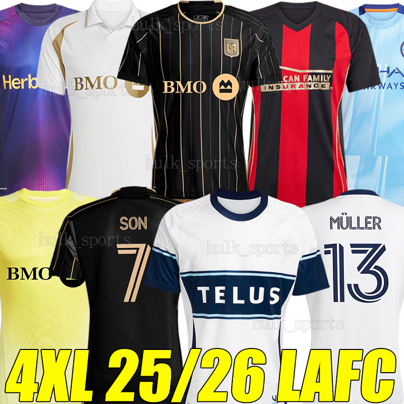 4XL 2025/26 LAFC SON Soccer Jerseys WERNER MULLER Vancouver Whitecaps San Diego LA Galaxy Sporting KC New York City Earthquakes GIROUD football shirt men kids kits set