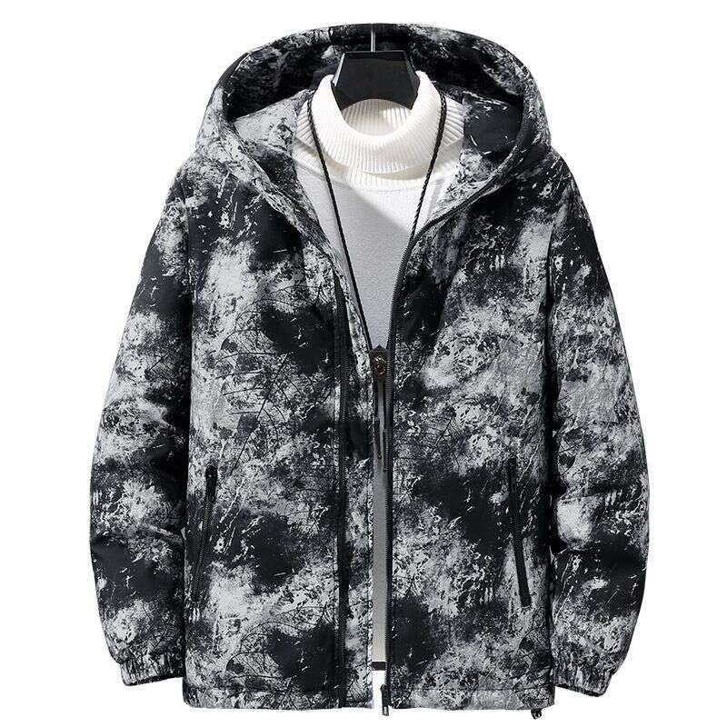 Autumn Winter New Solid Color Men And Youth, Thickened Warmth For Couples, Trendy Students, Cotton Printed With Loug
