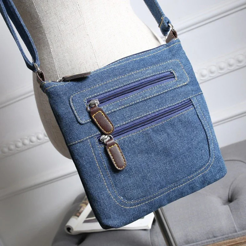 Fashion Shoulder Bags For Women Vintage Denim Crossbody Bag Female Small Messenger Bags Casual Handbags Purse 250805