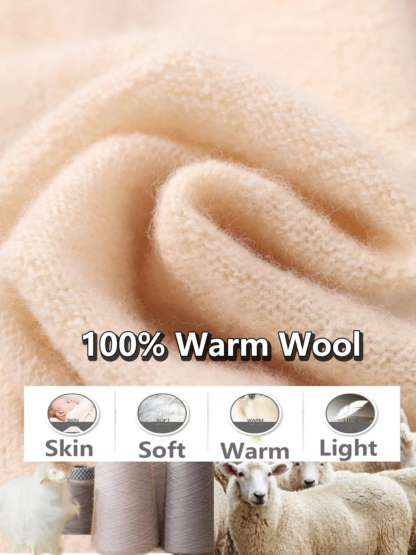 100% Pure Wool Ring Scarf Hollow Out Neckerchief Women Knitted Cashmere Headband Female Neck Warmer Soft Collar 250806