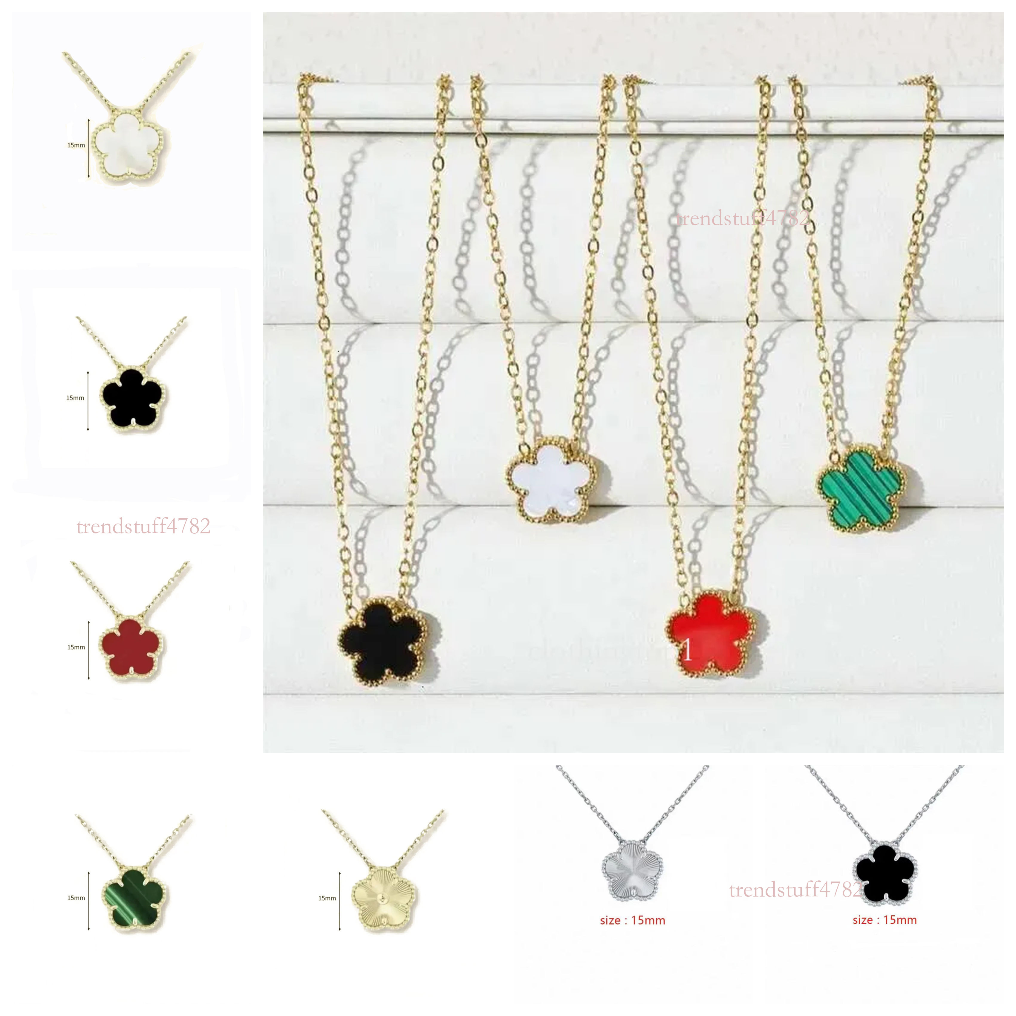 Classic Clover Necklace Pendant Pearl Mother S Sier Plated For Women's Girl Valentine's Day Mother's Day Engagement Designer Jewelry Gift ff959