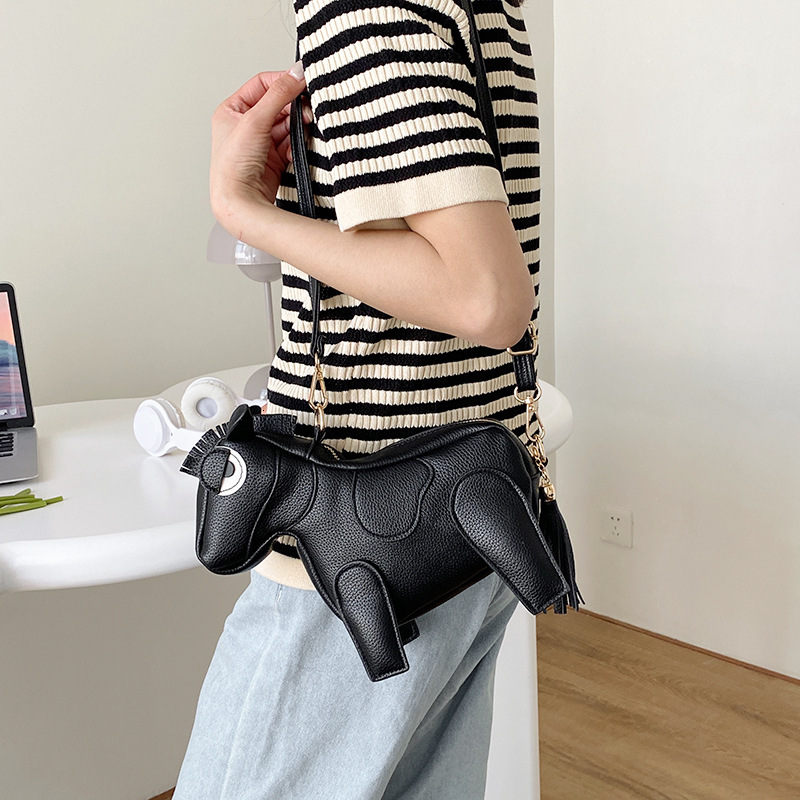 Free shipping designer Unique Small Bag for Women New Ins Creative Doll Pony Shoulder Bag Crossbody Bag Niche Phone Small Square Bag