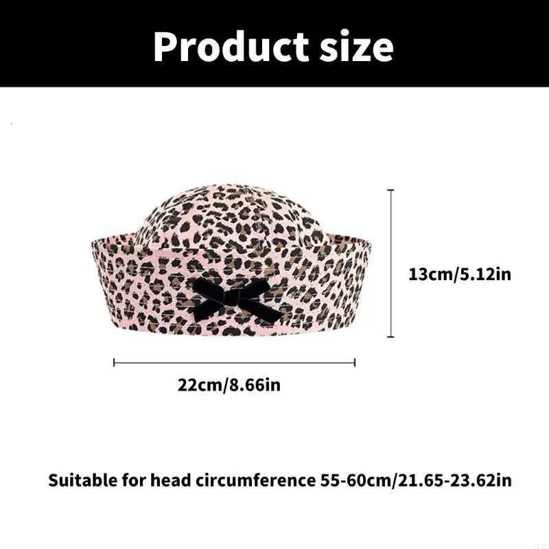 1pc Fashionable Bowknot Fisherman Hat for Women Teens Leopard Print Beret Hat Bucket Hat 2000s Girl Dome Cs for Travel XJ250807