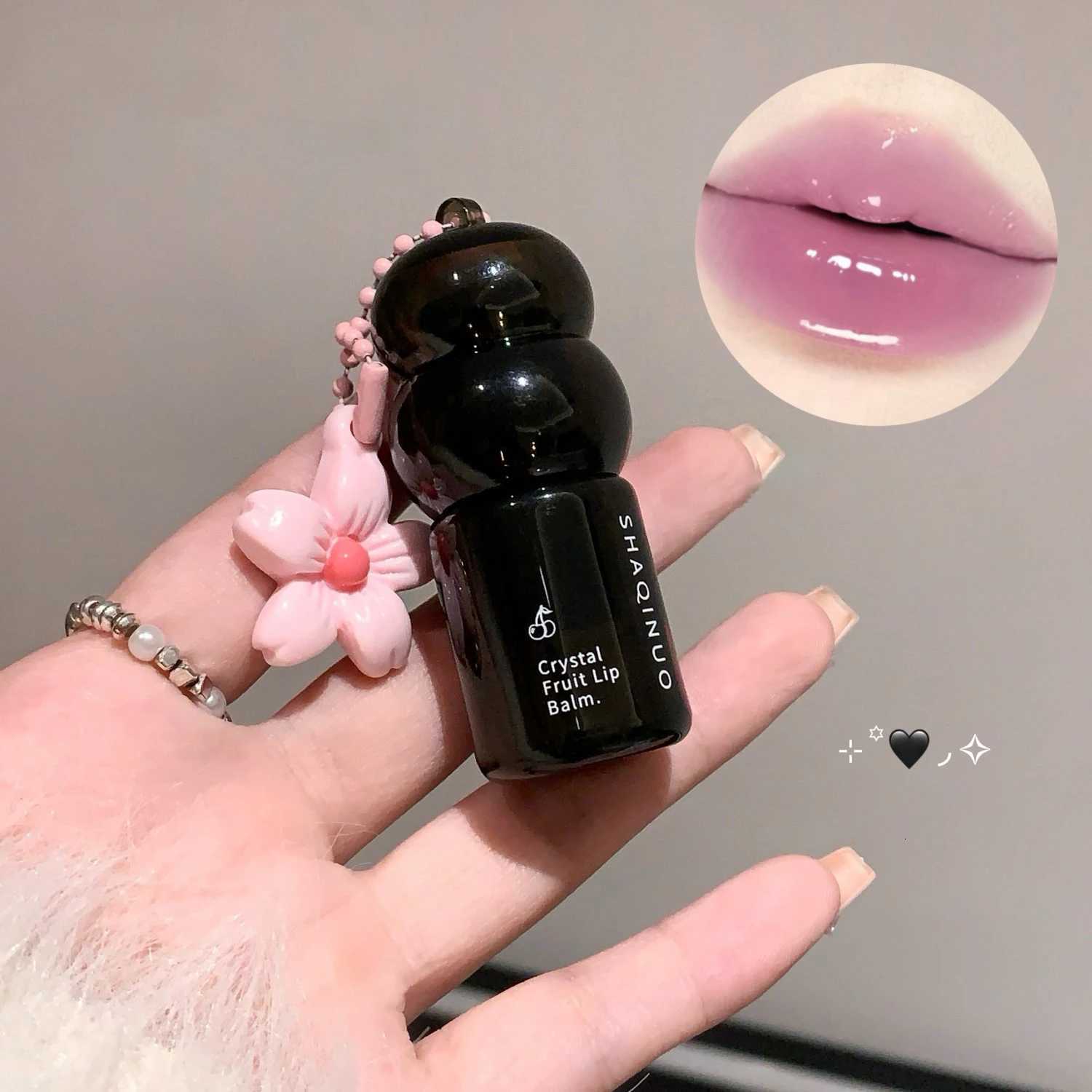 Crystal Fruit Moisturizing Lip Balm Transparent Jelly Mirror Lip Mask Stick Clear Plumping Change Color Lipstick Korean Lip CareXJ250807