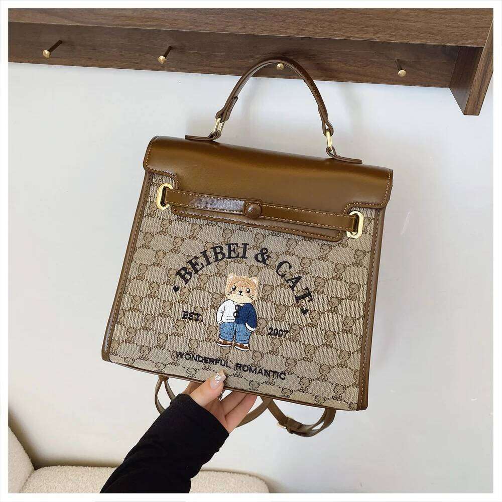 Beibao New Single Crossbody Large Capacity Retro Women S Handbag Casual Versatile Double Shoulder Canvas Bag