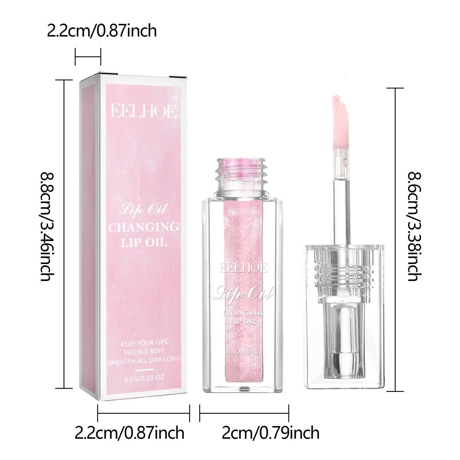 Eelhoe 6.5g Plumping Lip Oil Color Changing Nourish Lip Glow Reduce Lip Lines Natural Lasting Moisturize Anti Cracking Lip GlossXJ250807