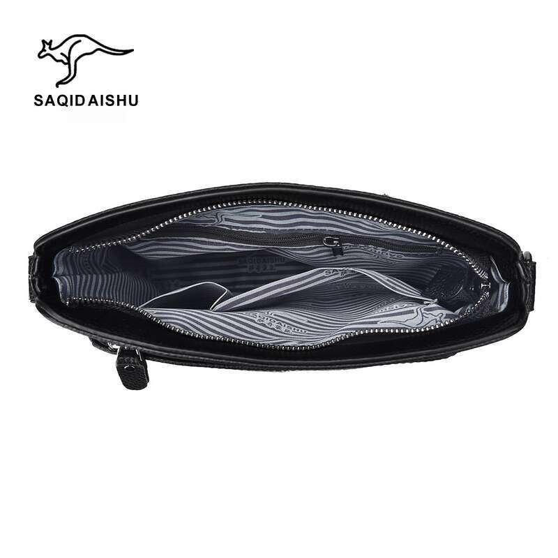 Bags New Men's Leather Simple First Layer Cowhide Bag Business Travel Messenger Shoulder Backpack