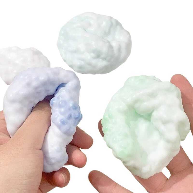1PC Plasticity Ice Skin Super Light Squeez Stress Relieving Toys Soft Ultra-thin Feel Sticky Handmade Ball Squishy Toy Z250807