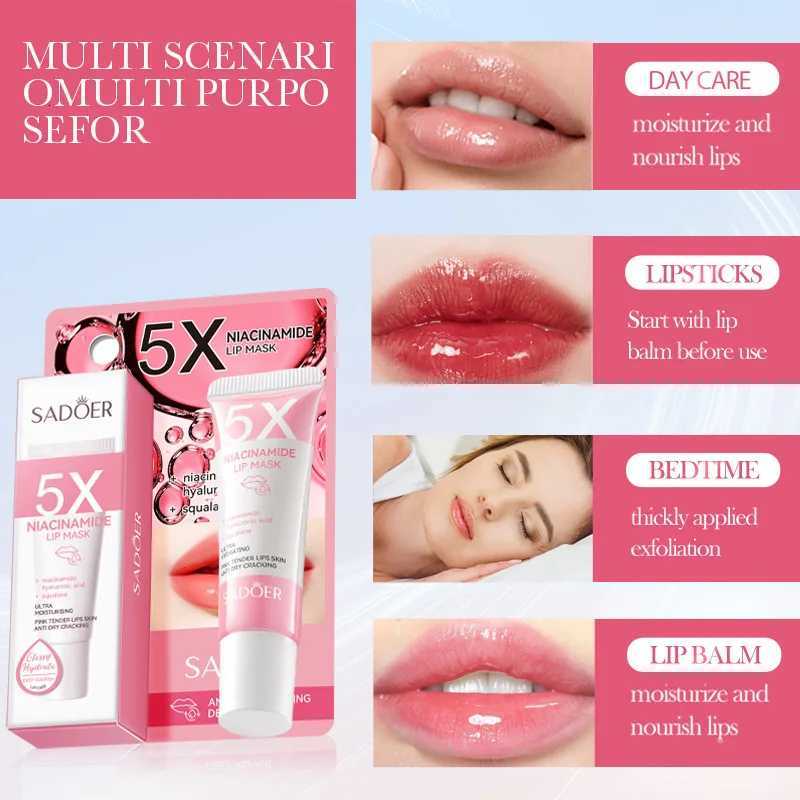 SADOER Vitamin C Moisturizing Lip Mask Plump Lips Nourishing Hydrating Lip Balm Lip Plumper Lipstick for Beauty Lips Skin CareXJ250807