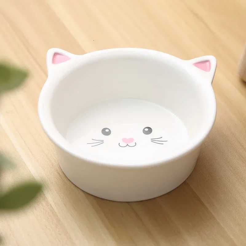 Pet Supplies Lovely Pet Feeder Cartoon Shape High-Foot Single Mouth Skidproof Ceramic Dog Products Drinking Bowls Accessories Y250806