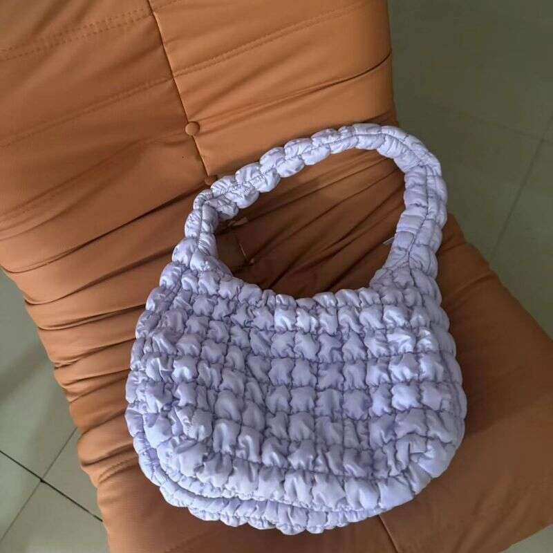 Quilted Large Capacity Multifunctional Feather Shoulder Tote Bag Fashion Hundred Casual Daily