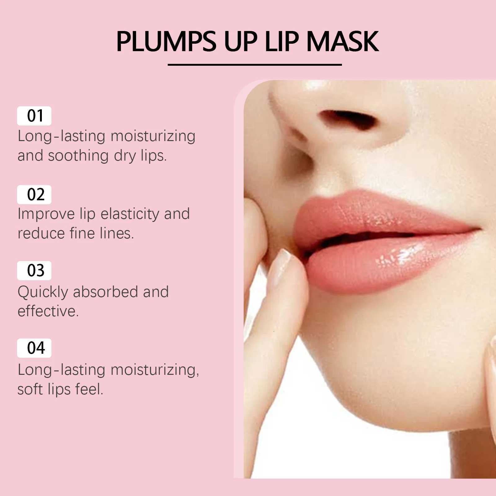 Lip Moisturizer Mask Plumping Softening Improve Dryness Fade Fine Lines Reduce Cracked Brightening Nourishing Smoothing Lip MaskXJ250807