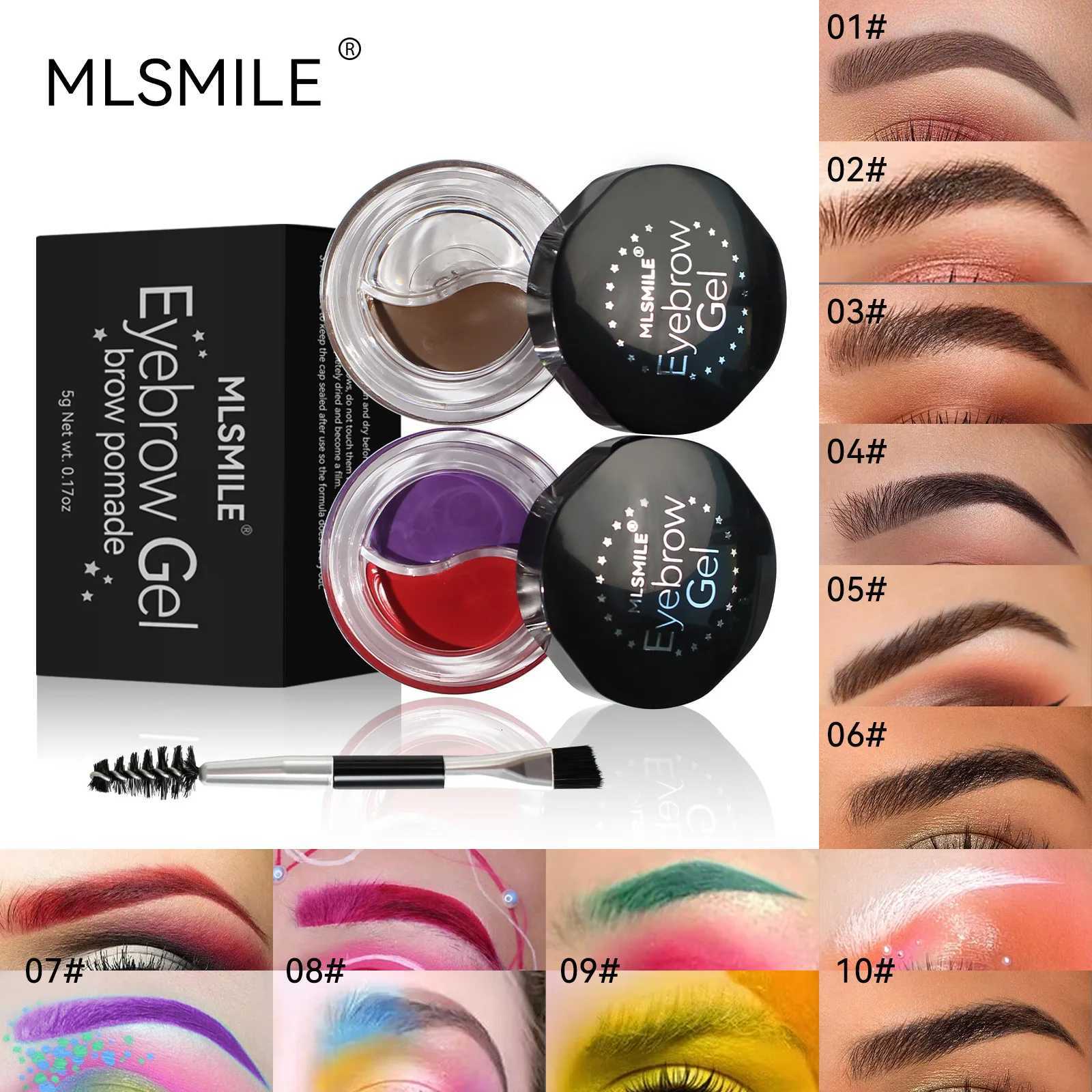 Dual Color Eyebrow Cream 2 in 1 Shaping Tinting Eyebrow Gel 15 Colors Waterproof Long-lasting Non-smudge Cos Makeup Brow Tattoo W250807