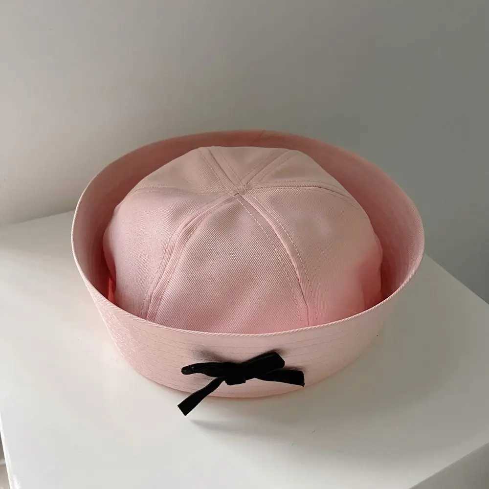 Retro Bowknot Bow Beret Flip Eaves Dome Sailor Hat Korean Style Cosplay Navy C Girl XJ250807