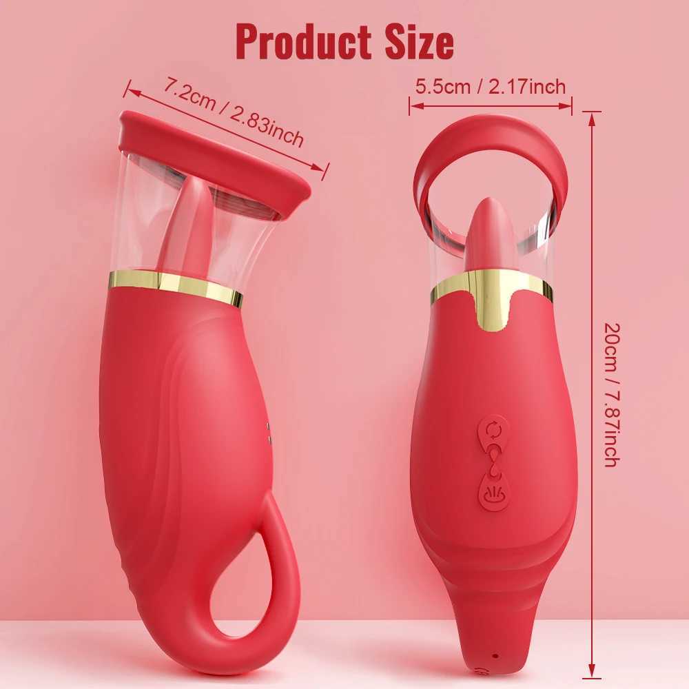 Sucking Tongue Licking Vibrator for Women Oral Nipple Sucker Clitoris Stimulator Sex Toys for Women Adults W250807