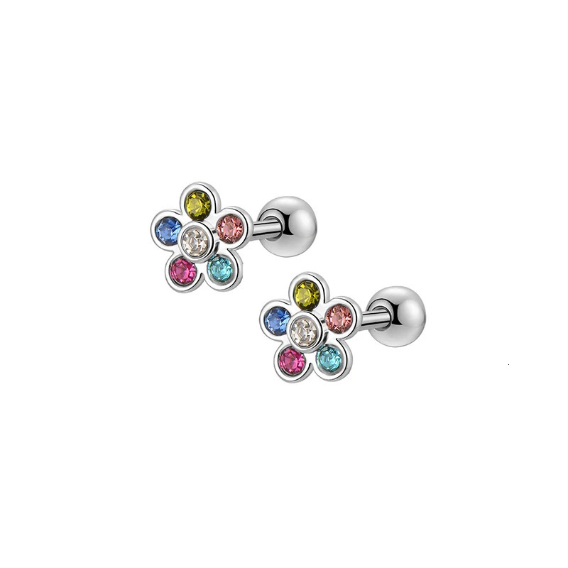 1/ 6 Pairs Hypoallergenic Screwback Earrings for Women Girls 316L Stainless Steel Cute CZ Screw Back Earring Studs Set 20G 250805