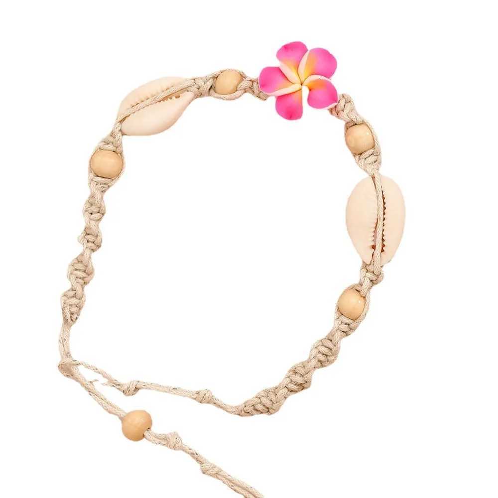 Boho Shell Rope Chain Anklets for Women Flower Shell Beach Charm Anklet Beach Barefoot Ankle Leg Chain Foot Jewelry Y250805