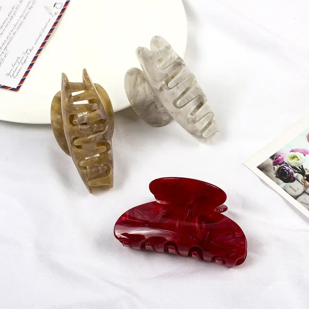 Candy Color Acrylic Clip Semicircle Simple Fashionable Womens Back of Head Gripper Party Girl Hair Accessories Gift 250730