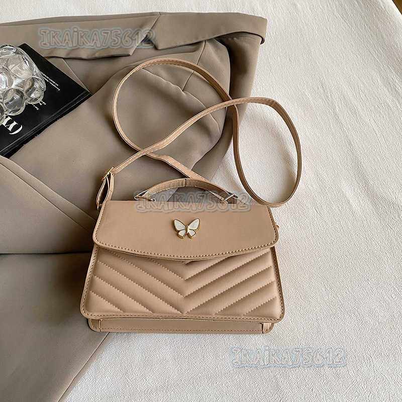 Minimalist Trendy Fashion Crossbody Bag 2024 Autumn New Style Quilted Shoulder Bag Niche Versatile Handheld Small Square Bag H250806