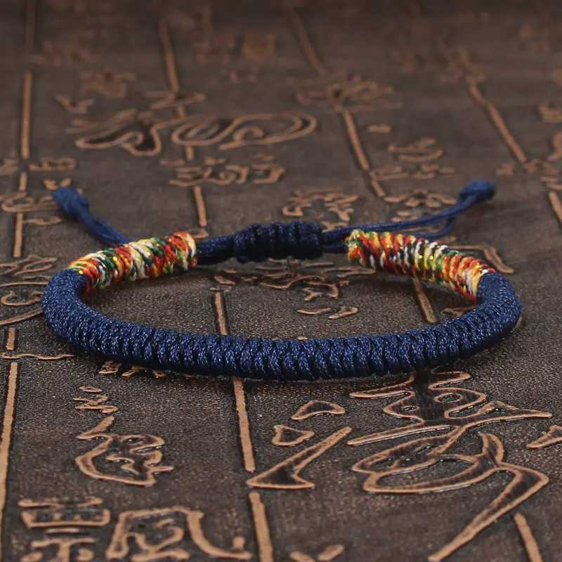 Tibetan Buddhist Bracelet Unisex Handmade Braided King Kong Knot Colorful String Bracelets for Women Men Lovers Lucky Jewelry W250807