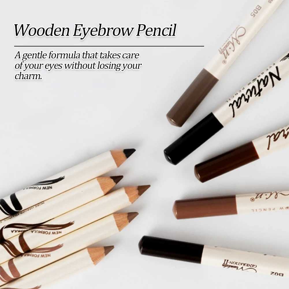 1PC Microblading Eyebrow Pen Waterproof Permanent Makeup Eye Brow Pencil Positioning Lip Dark Brown Eyebrow W250807