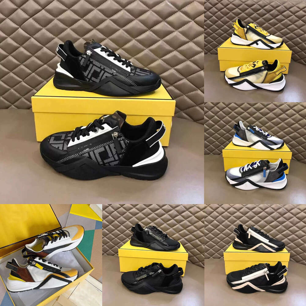 Special Fashion 22S/W Men FLOW Sneakers Shoes Top Mesh Breathable Man Zipper Skateboard Rubber Runner Sole Tech Fabrics Trainer EU38-46 SHOES top dhbest A