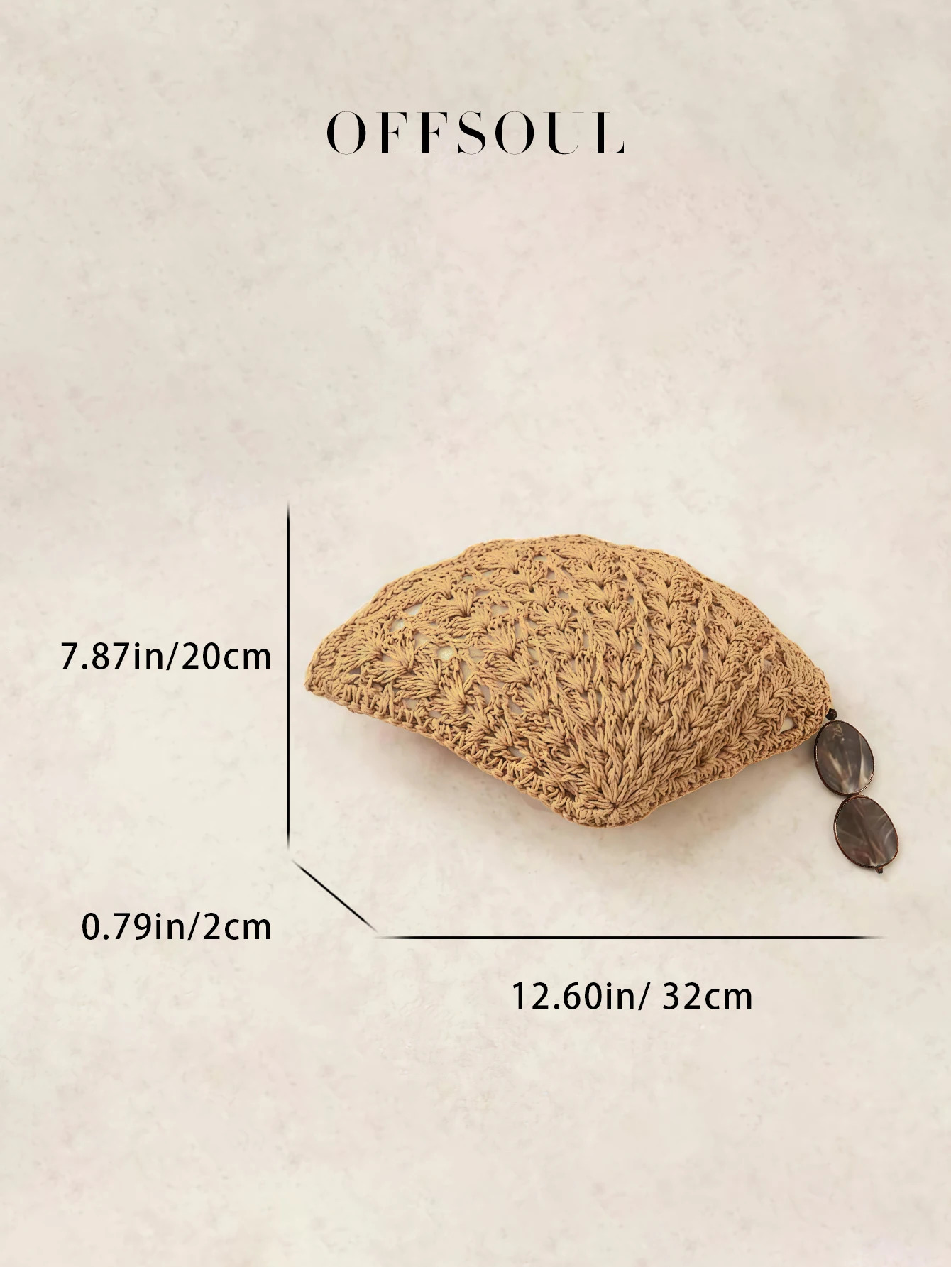 The Vintage Handwoven Straw Bag with a Seashell Shape and Acrylic Pendantants Is a Perfect Party Handbag 250730