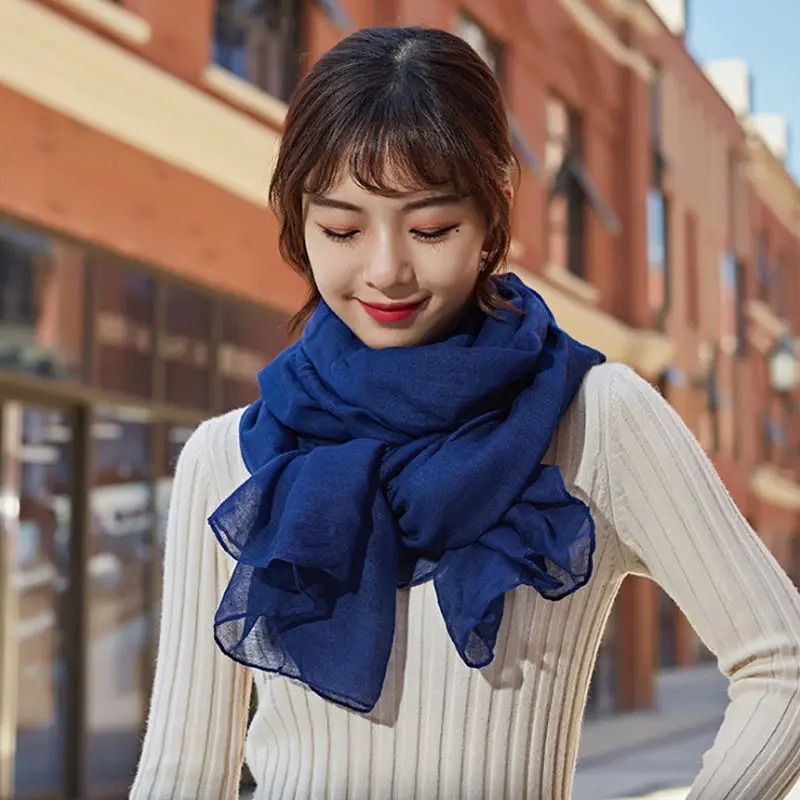 Cotton Linen Scarf Women er Spring Winter Warm Scarfs Pashmina Hijabs Scarves Shawls Wraps Foulard Headband 250805