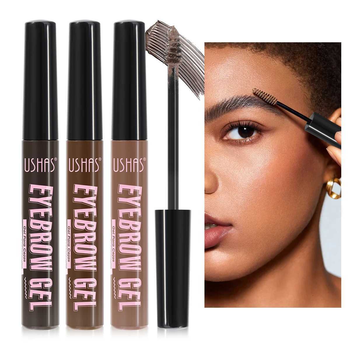 USHAS 3 Color Eyebrow Gel Long Lasting Waterproof Eyebrow Tint Mascara Cream Non-smudge Natural Liquid Eyebrow Makeup W250807