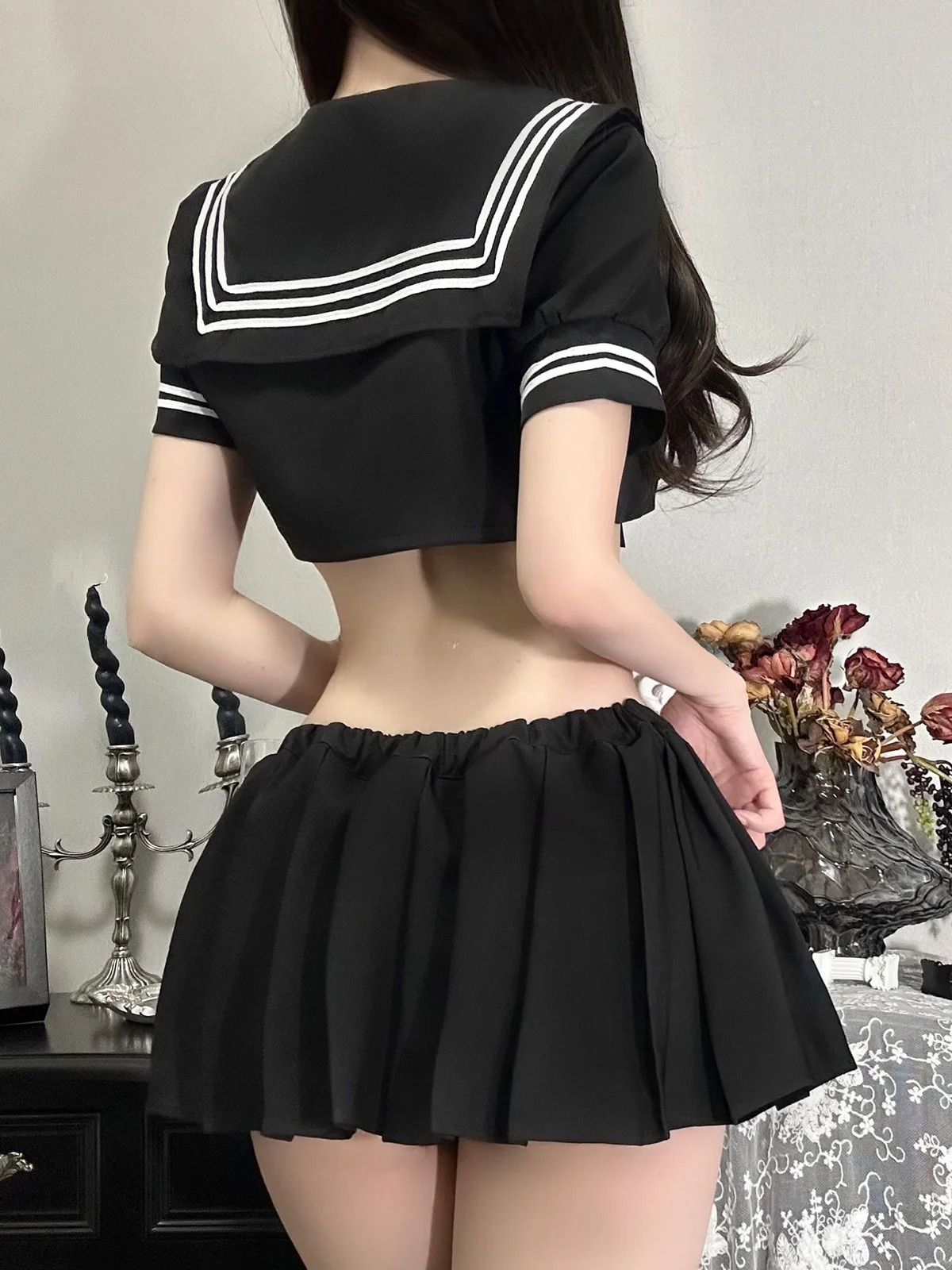 Cute Sailor Collar orm Skirt Set Sexy School Girl Costume Polyester Fabric Outfit Anime Cosplay Clothing 250729