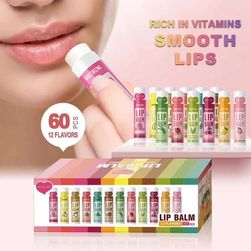 60PCS Moisturizing Lip Balm Set Womens Winter Hydrating Gift Long-Lasting Brighten Lips Exfoliating Lipstick Lip Care MakeupXJ250807