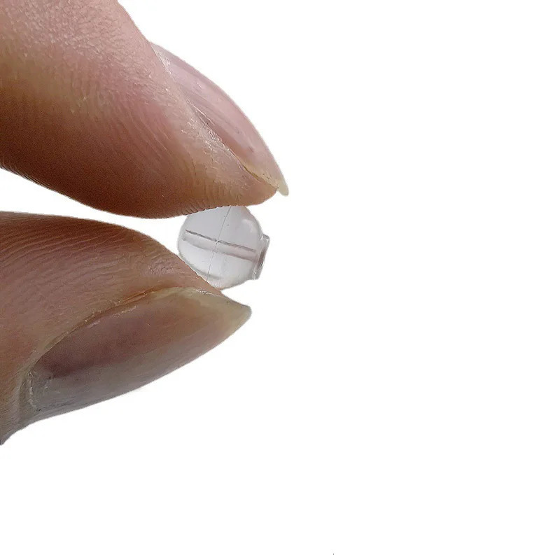 100pcs Silicone Rubber Ear Back Stoppers Round Sphere Plugs For Jewelry Making DIY Earring Accessories 250804