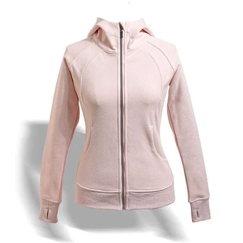 Cerulean Blue Slimming Yoga Wear Women's Hooded Sweatshirt Petite Spring Autumn 2024 New Style Casual Zip-Up Cardigan