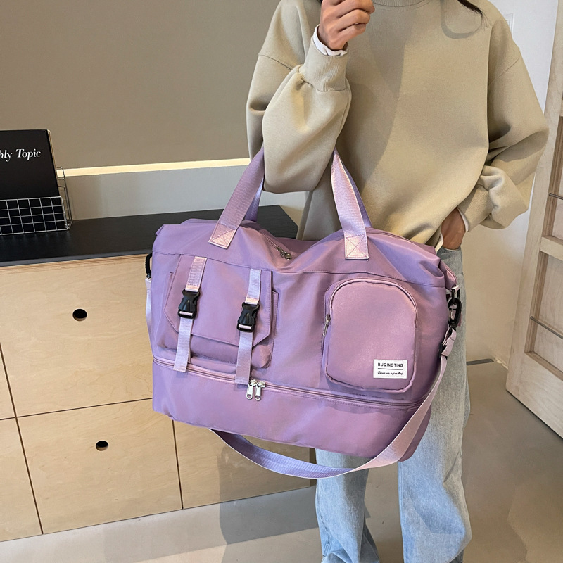 New Hot Selling Multi-Functional Fiess Two-Layer Telescopic Large Capacity Travel Sports Handbag Women's Bag