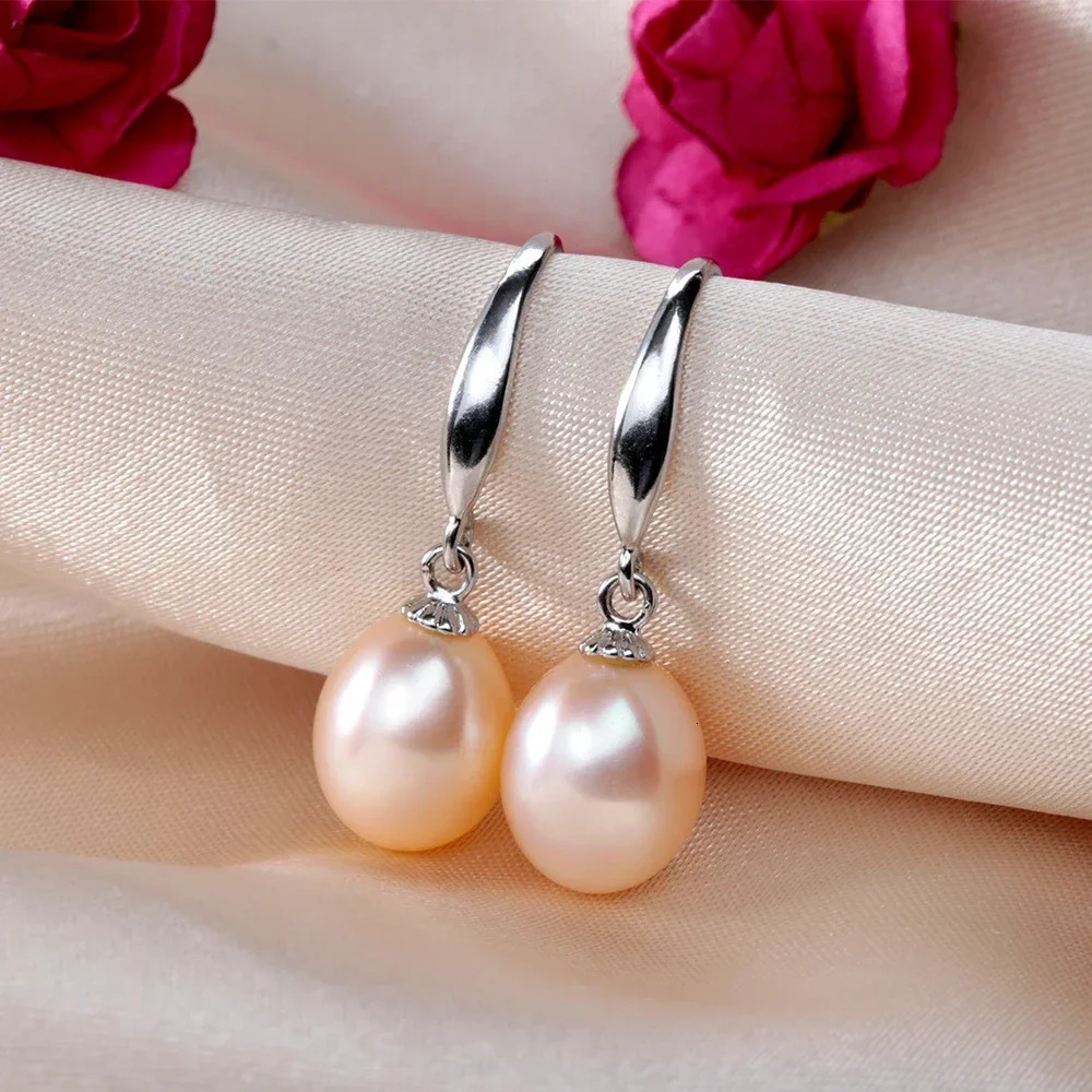 2025 Arrivals Natural Freshwater Cultured Pearl Drop Earrings for Women 925 Sterling Silver Earrings Wedding Jewelry 250805