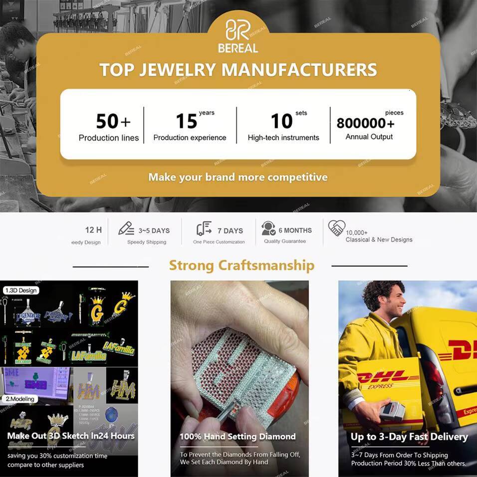 Custom VVS Moissanite Tennis Chain Bracelet Iced Out Gold Plated 925 Sterling Silver Diamond Halo Tennis Chain Necklace Jewelry