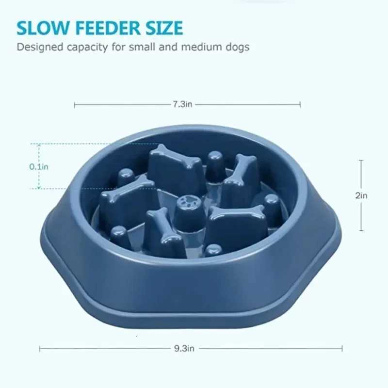 Pet Dog Bowl Dog Slow Feeder Bowl Feeder dogs anxiety Anti choking device Food Plate Feeding Dog Cat Food Bowl cute Pet Supplies Y250806