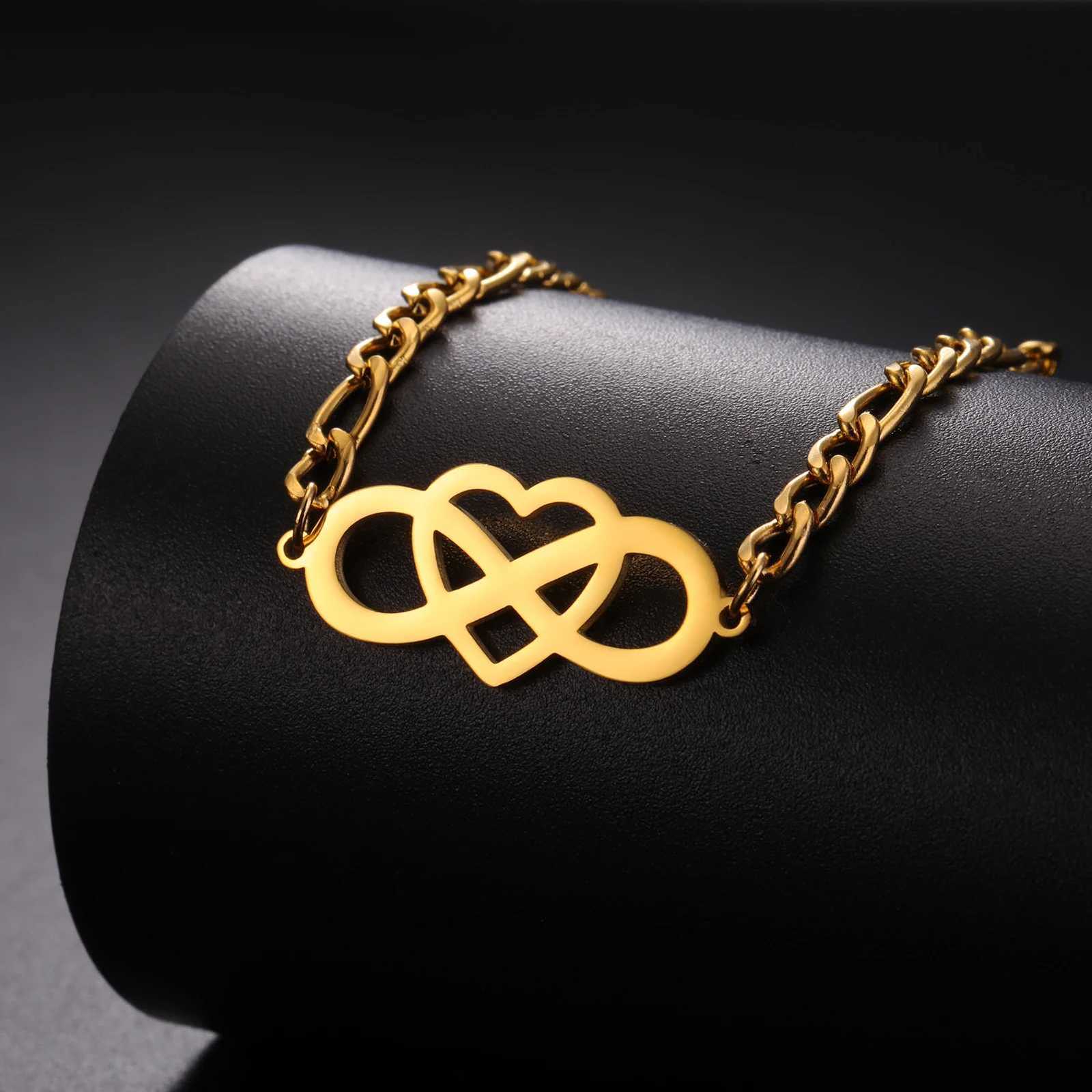 Kkjoy Stainless Steel Silver Color Infinity Anklet Endless Symbol Adjustable Feet Chain for Women Jewelry Gift For Girls Y250805