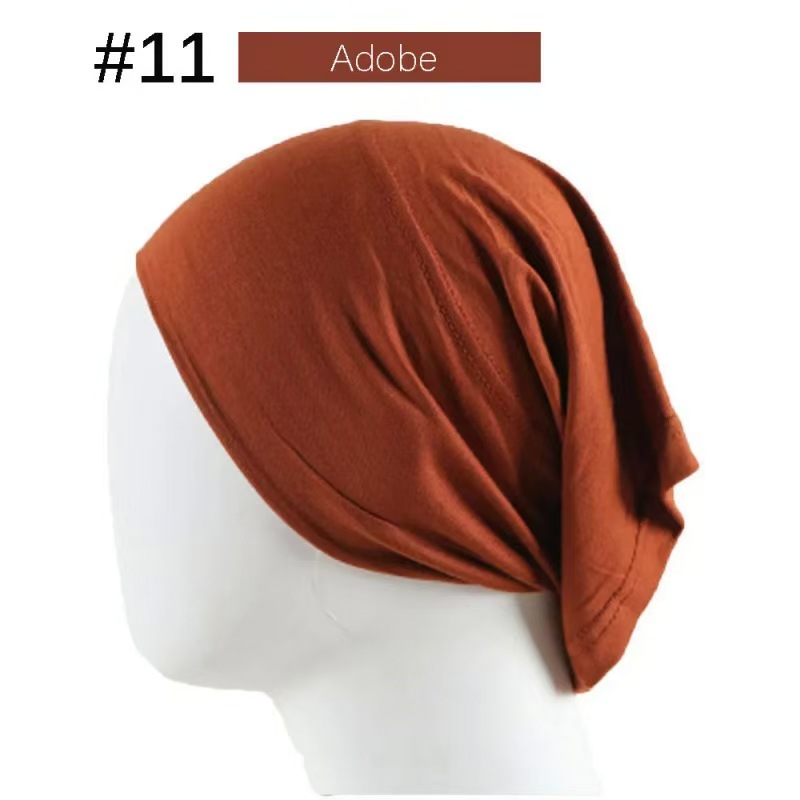 T1413 pure cotton modal solid color barrel hat