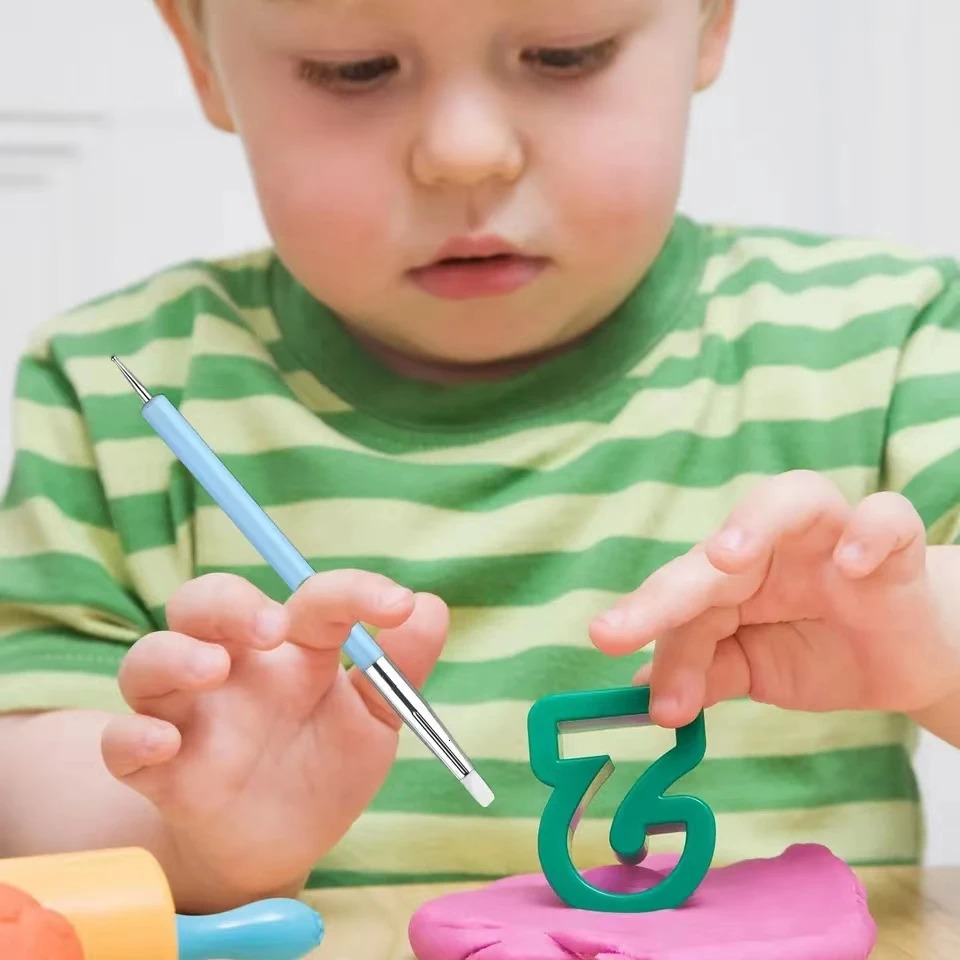 5Pcs Silicone Clay Sculpting Tool for Brush Modeling Dotting Nail Art Pottery Clay Tool DIY Carving Sculpting Tools Soft Head 250814