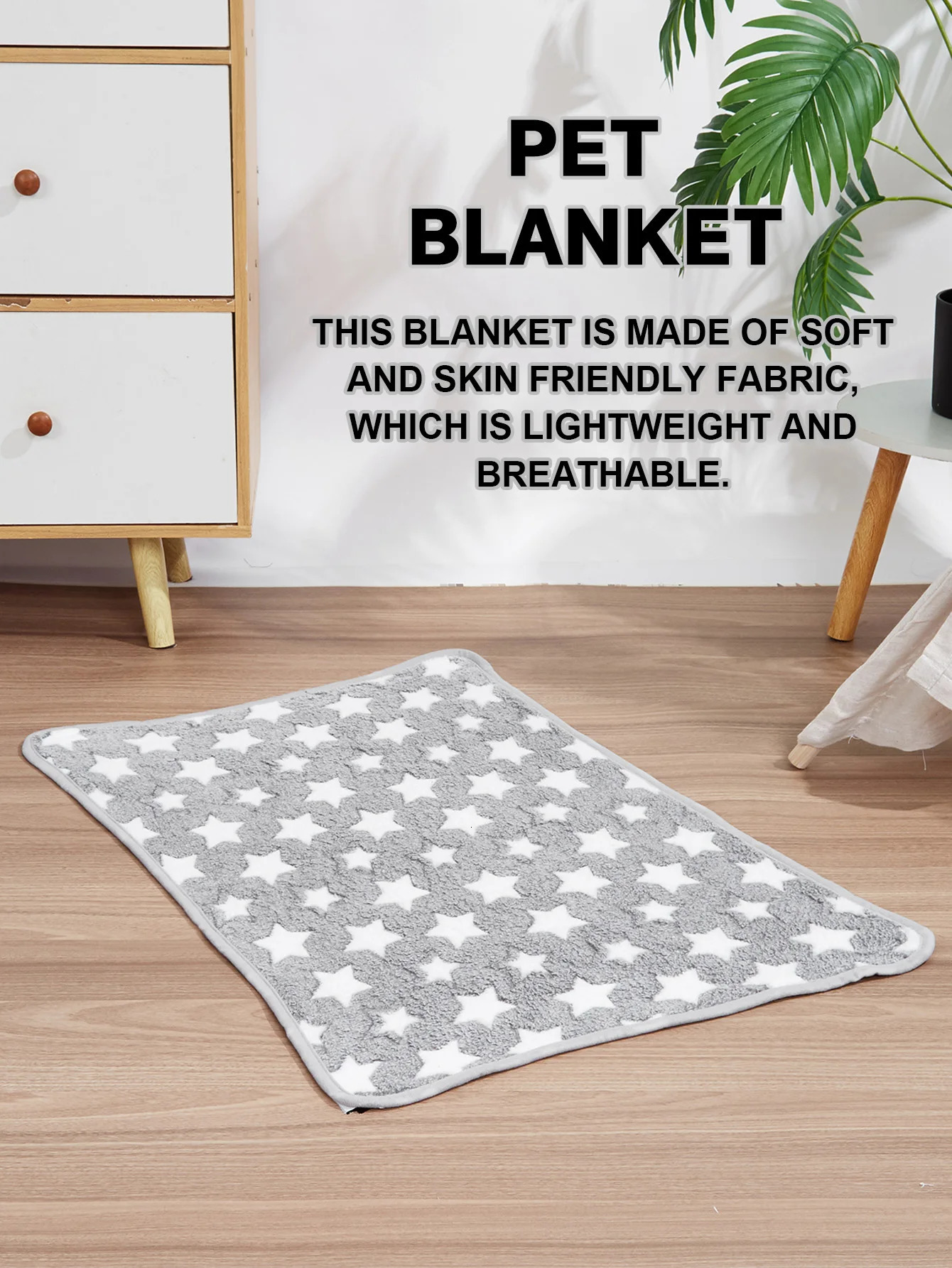 Puppy Blankets Super Soft Warm Sleep Mat Grey Cute Print Fluffy Fleece Pet Flannel Throw Dog Blankets for Small Dogs Cats 250804