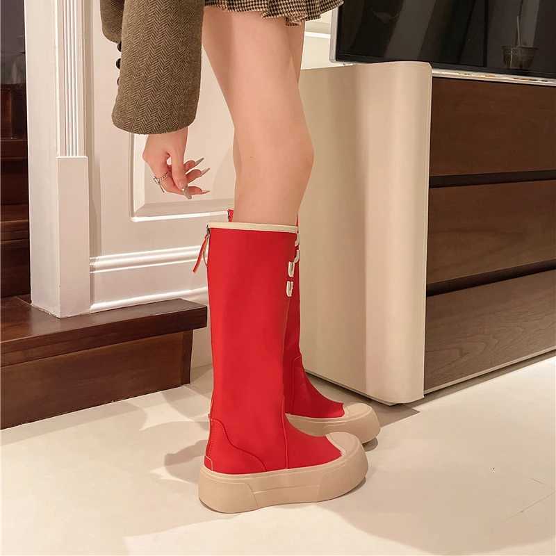2024 Summer New Female Breathable Hollowed Out Mesh Boots Genuine Leather High Knee Boots High Heels Show Thin Cool Boots XJ250807