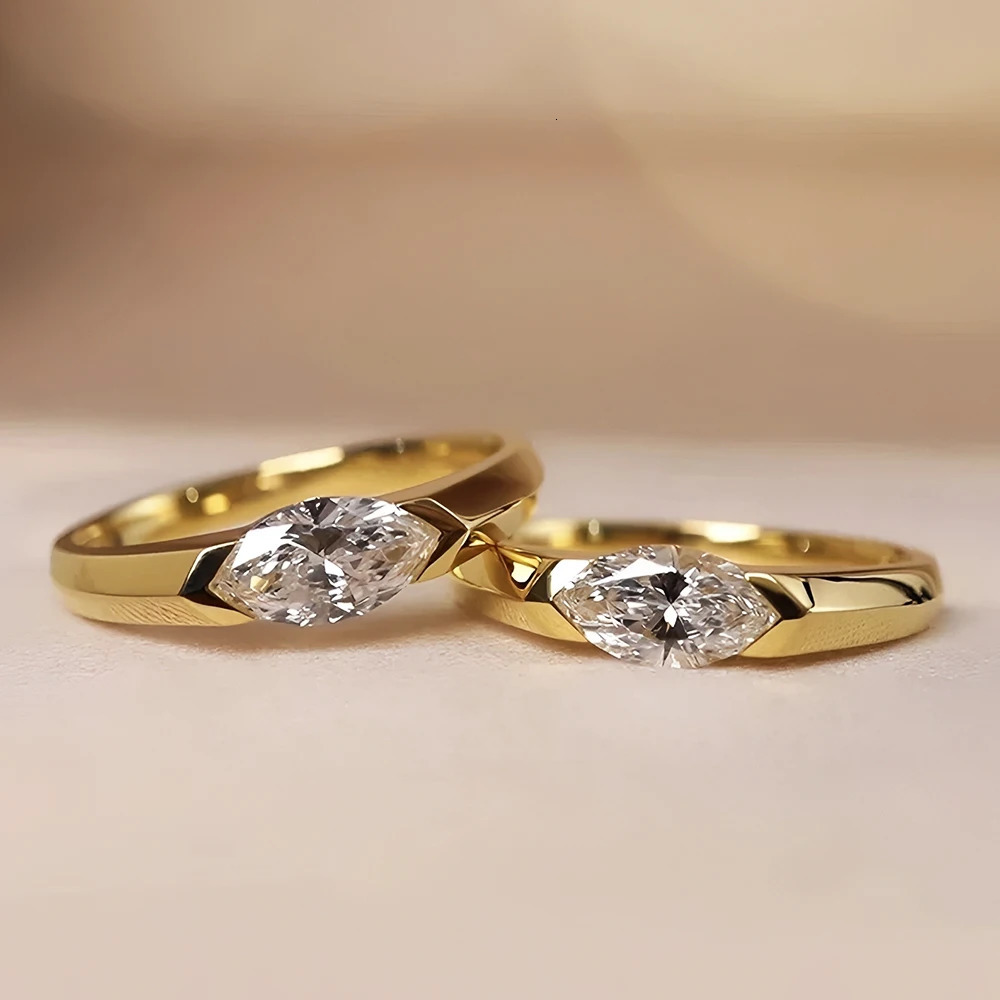 BXINY 1CT Marquise Cut Ring S925 Silver Plate 18K Gold for Women Solitaire Diamond Wedding Band Gift Jewelry with GRA 250730